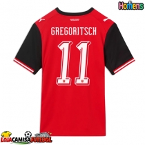 Camisa de Futebol Áustria Michael Gregoritsch #11 Equipamento Principal Mundo 2026 Manga Curta